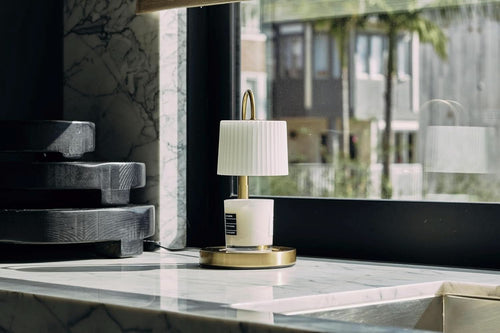 Champagne Gold Adjustable Height Candle Warmer Lamp