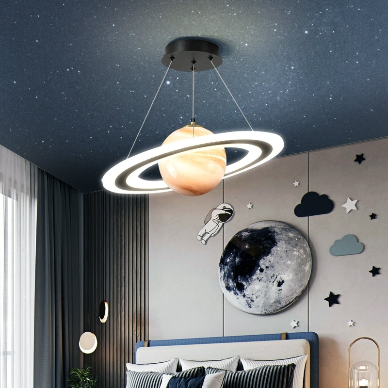 Planet Pendant Light - Cosmixia - Galaxy Ceiling Lamp - Dimmable Room Decor