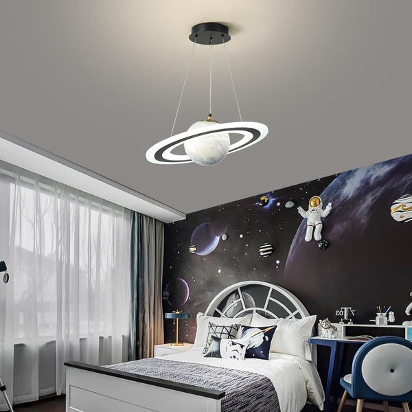 Planet Pendant Light - Cosmixia - Galaxy Ceiling Lamp - Dimmable Room Decor