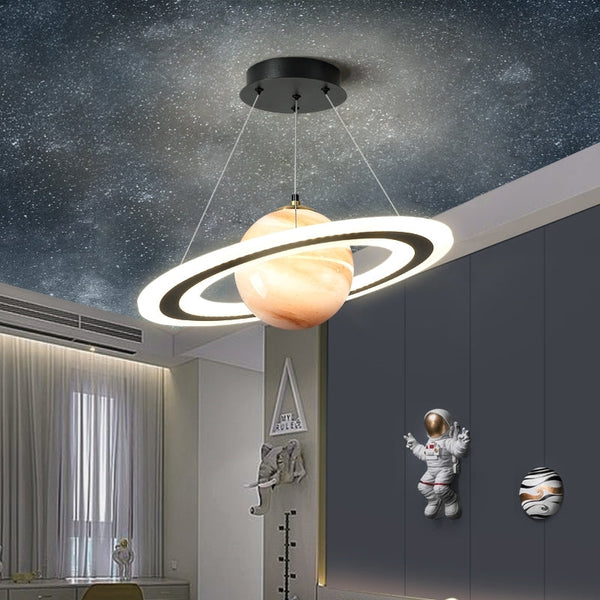 Planet Pendant Light - Cosmixia - Galaxy Ceiling Lamp - Dimmable Room Decor