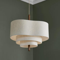 Fabric Pendant Light - Velura - Modern Chandelier Style - Elegant Ceiling Lamp