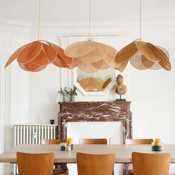 Pendant Light Fixture - Floriva - Petal Design Shade - Modern Ceiling Lamp