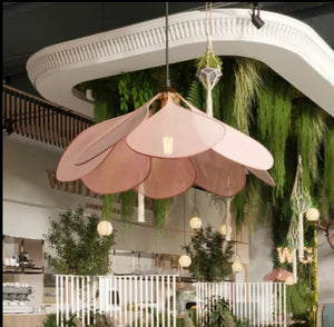 Pendant Light Fixture - Floriva - Petal Design Shade - Modern Ceiling Lamp
