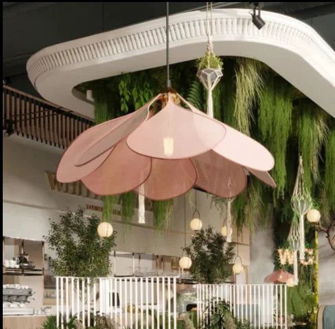 Pendant Light Fixture - Floriva - Petal Design Shade - Modern Ceiling Lamp