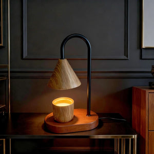 Candle Warmer Lamp Wood Grain Dimmable Wax Melt Warmer