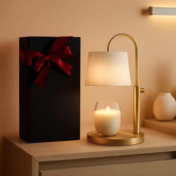 Champagne Gold Adjustable Height Candle Warmer Lamp