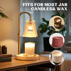 Candle Warmer Lamp With Programmable Timer Goldtone