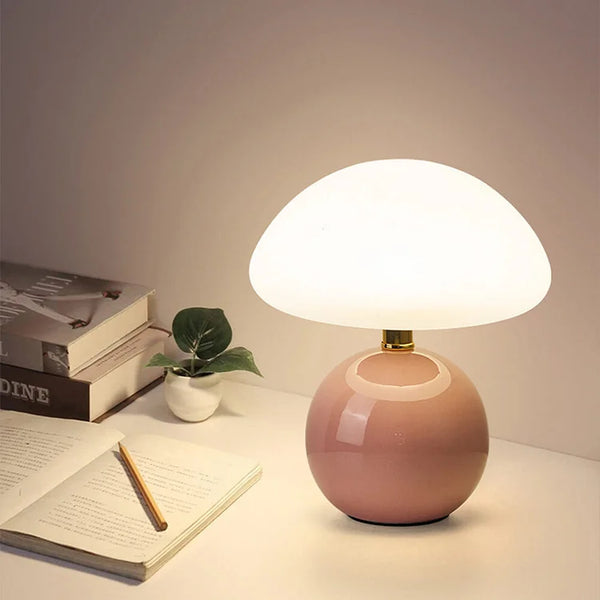 Mushroom Lamp - Lumara - French Cream Design - Adjustable LED Lighting