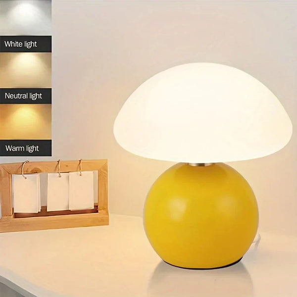 Mushroom Lamp - Lumara - French Cream Design - Adjustable LED Lighting