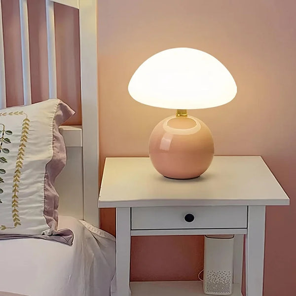 Mushroom Lamp - Lumara - French Cream Design - Adjustable LED Lighting