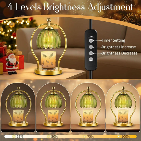 Candle Warmer Lamp Dimmable Timer Vintage Amethyst