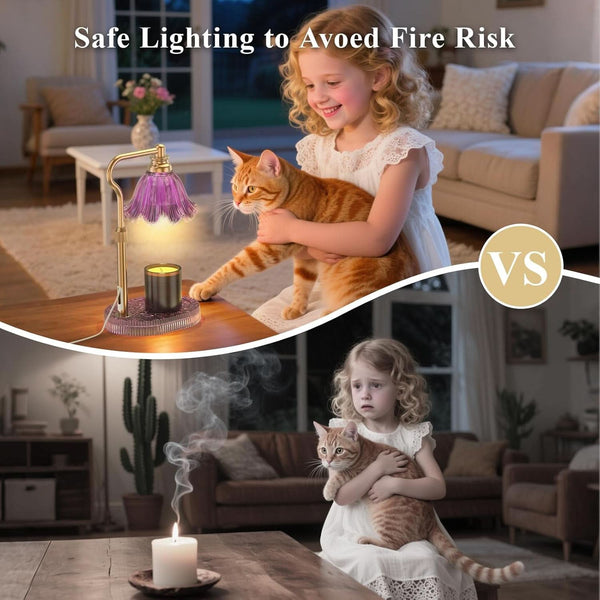 Flameless Candle Warmer Lamp With Adjustable Height