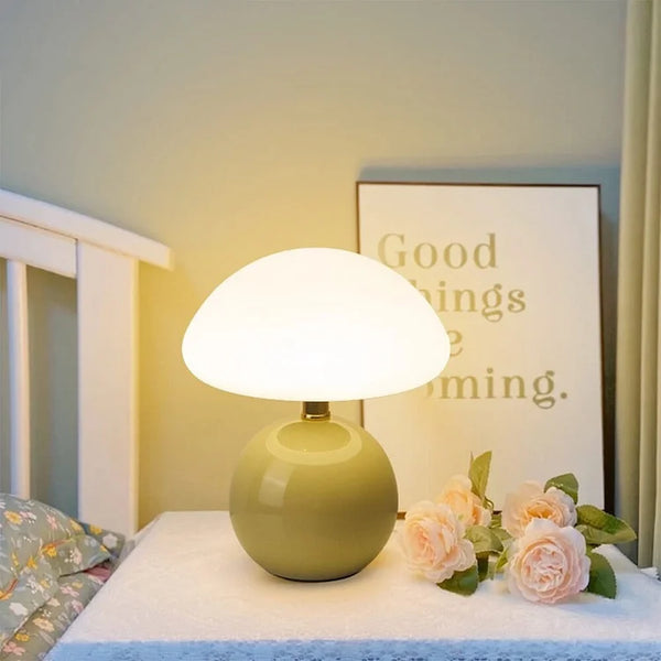 Mushroom Lamp - Lumara - French Cream Design - Adjustable LED Lighting