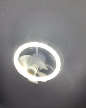 Ceiling Fan with LED Light & Remote | Dimmable E27 360° Fan