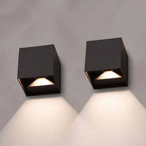 Cube Wall Lamp - Luxora - Easy Install Lighting - Adjustable Brightness