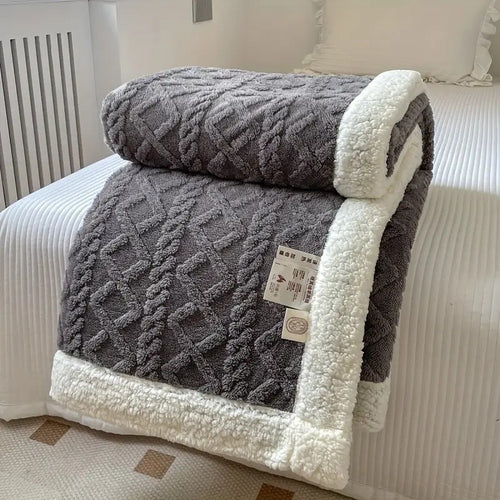 Sherpa Lined Throw Blanket