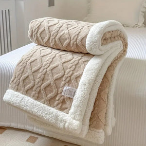 Sherpa Lined Throw Blanket