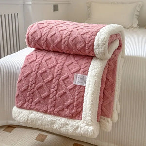 Sherpa Lined Throw Blanket