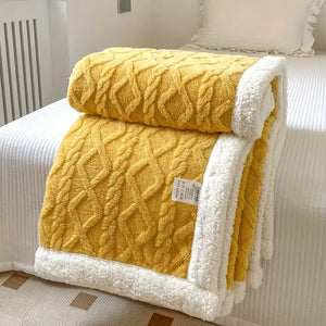 Sherpa Lined Throw Blanket