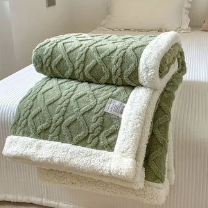 Sherpa Lined Throw Blanket