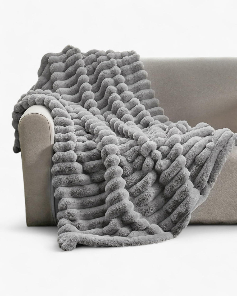 Throw Blanket Sofa - Plushora - Luxury Fleece Texture - Soft Warm Bedding
