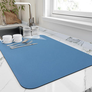 Dish Mat - QuickDry - Absorbent Kitchen Mat - Space-Saving Design