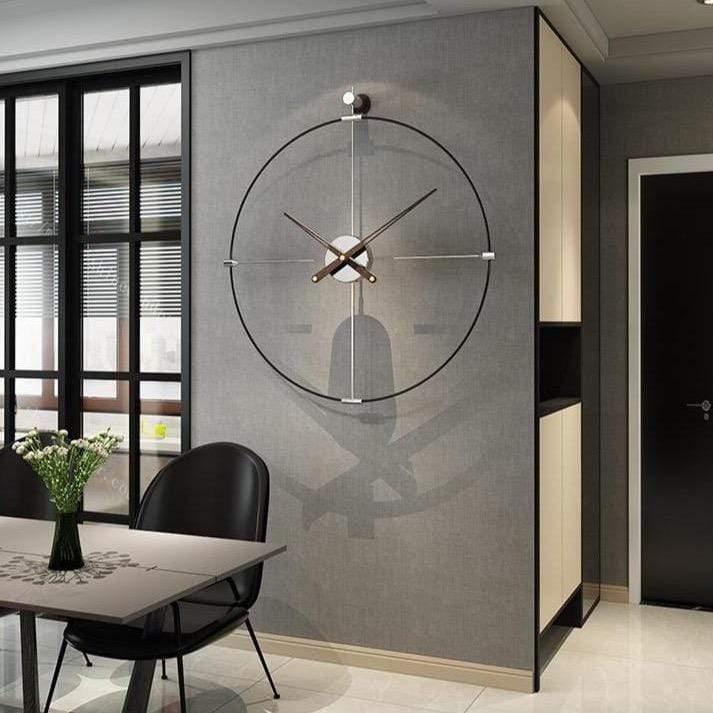 Wall Clock Decor - Zenith - Metal Frameless Design - Modern Home Accent