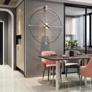 Wall Clock Decor - Zenith - Metal Frameless Design - Modern Home Accent