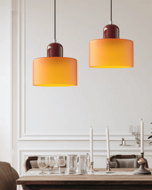 Pendant Ceiling Light — Glossy Glass Shade Retro Modern Design | Formiva