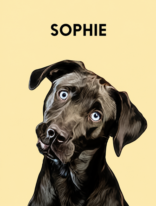 Custom Pet Portrait | Personalized Pet Wall Art