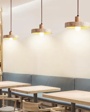 Pendant Ceiling Light - Terruva - Travertine Stone Look - Modern Kitchen Lighting