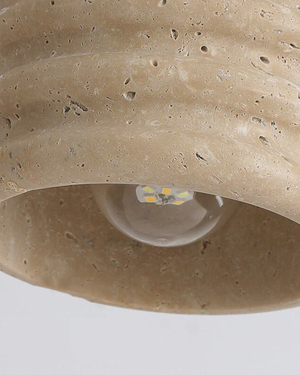 Pendant Ceiling Light - Vaguella - Wavy Ceramic Shade - Japandi Bedside Glow
