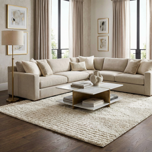 Hauteloom Trunding Plush Rug - Light Beige