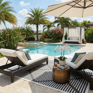 Anah 3D Black Outdoor Rug