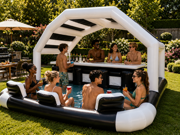 Splash Bar | Inflatable Pool Bar Tent 6m x 6m for Parties