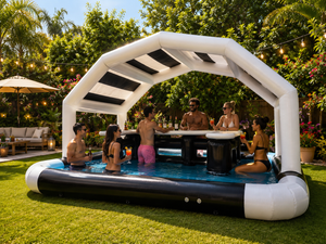 Splash Bar | Inflatable Pool Bar Tent 6m x 6m for Parties