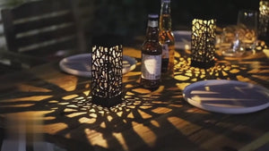 Solar Hollow-Carved Pathway Lantern Lights | Waterproof LED Garden Stake Lights for Lawns, Paths & Patios