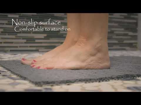 AquaHaven Non-Slip PVC Shower Mat with Drain Holes