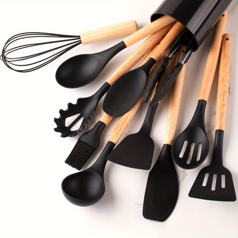 Silicone Cooking Utensils Set – Culiflex – Non-Stick Safe Tools – Heat Resistant Kitchenware
