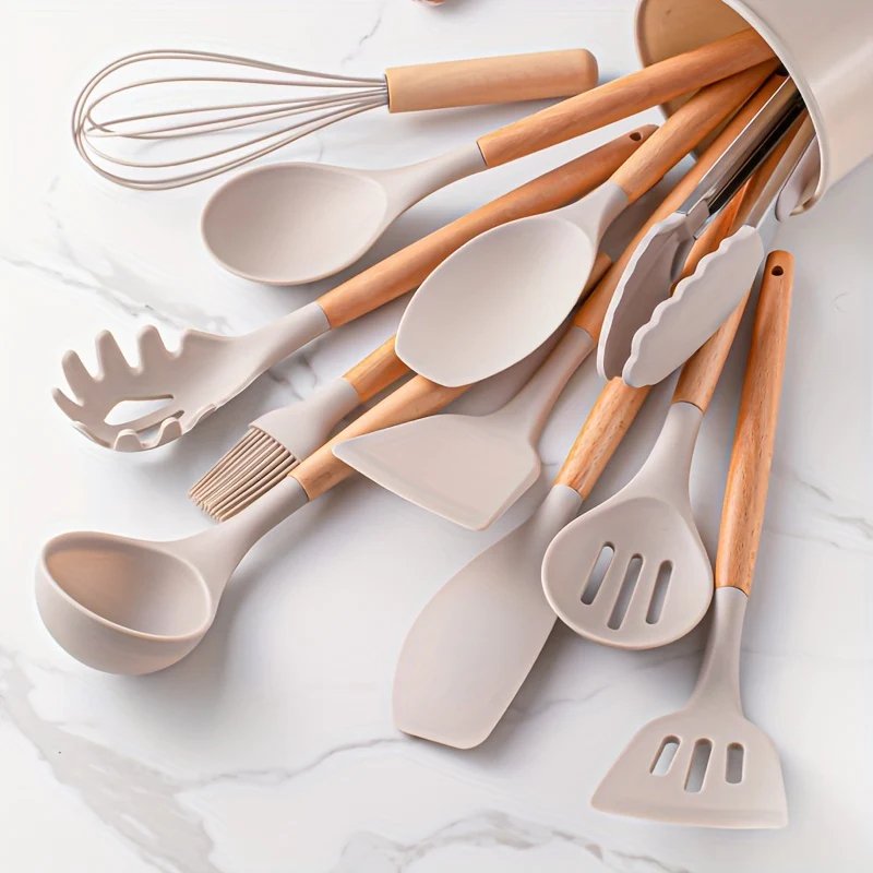 Silicone Cooking Utensils Set – Culiflex – Non-Stick Safe Tools – Heat Resistant Kitchenware
