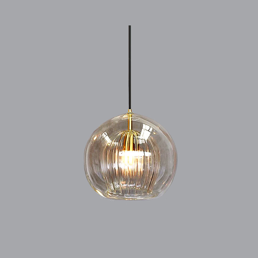 Glass Pendant Light – Halvix – Modern Ceiling Fixture – Elegant Room Lighting