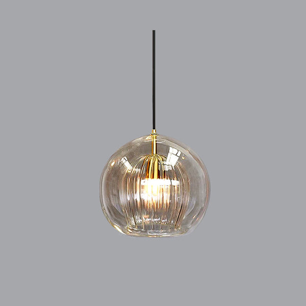 Glass Pendant Light – Halvix – Modern Ceiling Fixture – Elegant Room Lighting