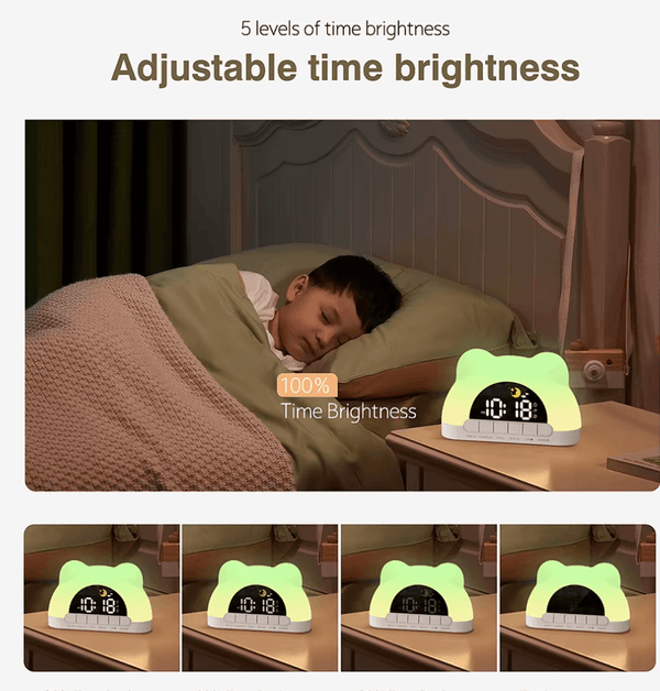 Sunrise Alarm Clock with Light — Dual Alarm, 11 Colours, 10 Sounds & Snooze Function | Night Light for Bedroom