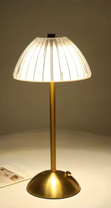 Retro Crystal Touch Lamp | Rechargeable Wireless LED Table Lamp
