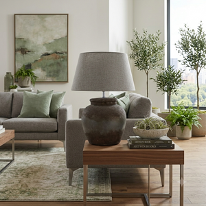 Terra Relic | Hand-Painted Aged Stone Ceramic Table Lamp