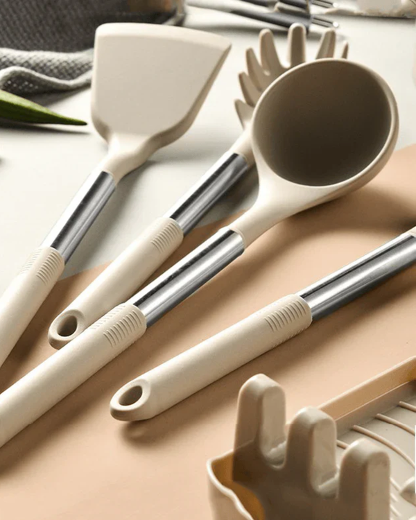 Silicone Utensil Set - Nordeka - 13-Piece Cooking Tools - Heat Resistant Kitchenware